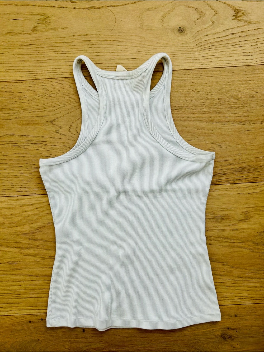 Sezane White Ribbed Racerback Tank - Picture 2 of 3